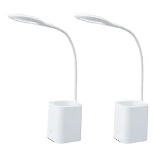 Kuber Industries Monochrome White Pencil Holder Lamp |Rechargeable ...