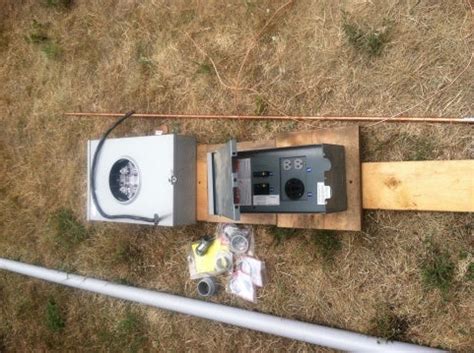 Image result for Temporary Service Pole with Meter Panel Box