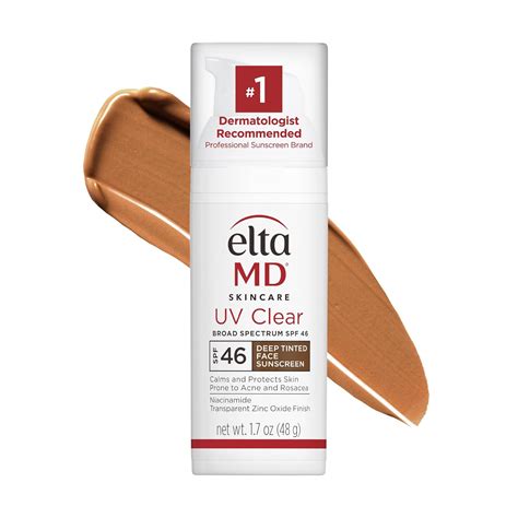 Amazon.com: EltaMD UV Clear Deep Tinted Face Sunscreen, Oil-Free Face ...