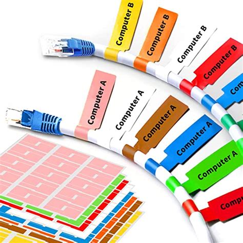 8 sheet 240 pcs cable labels tags for cable management wmiwulien ...