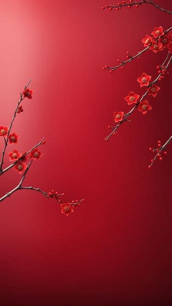 High definition chinese new year red elements background | Premium Photo