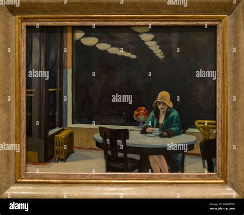 Automat, 1927, Edward Hopper's New York exhibition, 2022, Whitney Museum of American Art, New ...