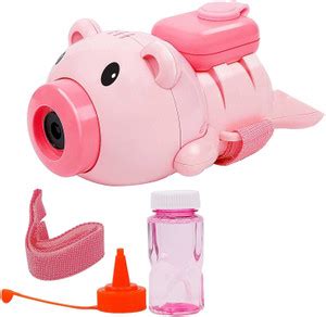 R H lifestyle Pig Shape Bubble Gun Machine for Kids or Toddlers with ...