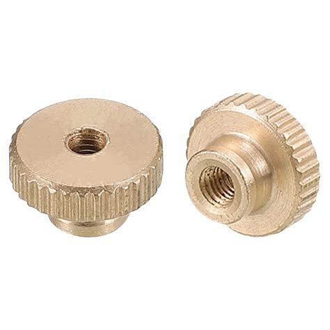 uxcell Knurled Thumb Nuts, 5pcs M3 x D11mm x H6.5mm Brass Knurled Nut ...