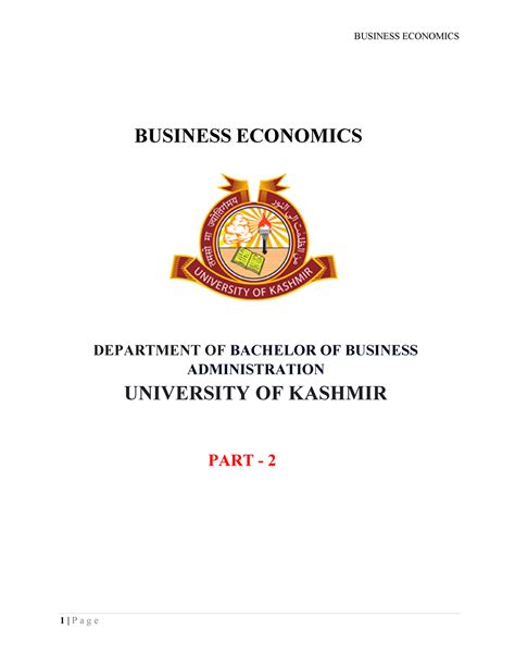 BBA Business Economics PART 2 Indifference Curve Approach - BUSINESS ...