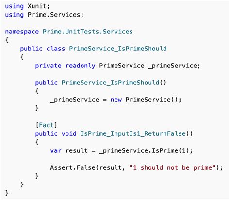 Unit Testing in .Net 的图像结果
