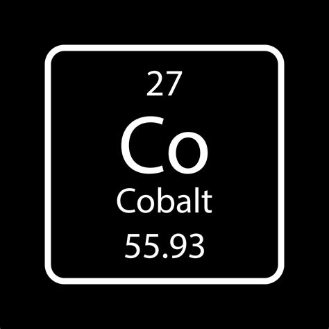 Cobalt symbol. Chemical element of the periodic table. Vector illustration. 12066847 Vector Art ...