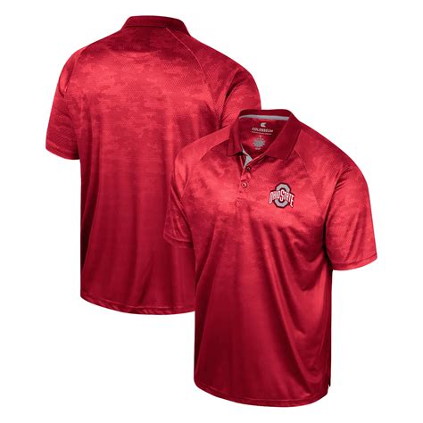 Colosseum Ohio State Buckeyes Honeycomb Raglan Polo | Academy