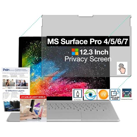 Surface Pro 4/5/6/7-12.3 Inch Privacy Screen Filter - NO Eye Strain ...