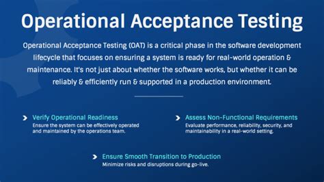 Image result for Operational acceptance testing examples