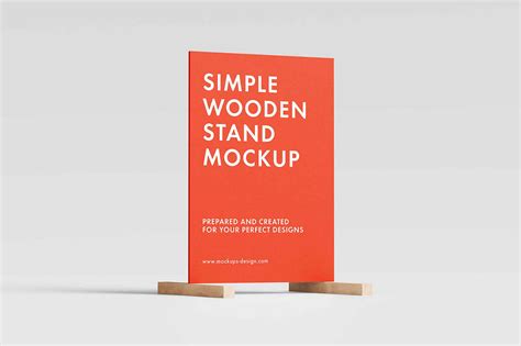 Simple Wood Stand Mockup