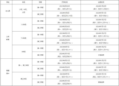 2023-2024学年贵州省中小学（幼儿园）校历时间安排出炉_澎湃号·政务_澎湃新闻-The Paper