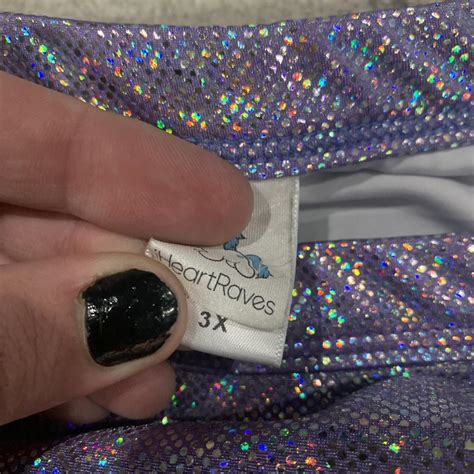 3XL Metallic purple IHeartRaves pole dance bottoms - Depop