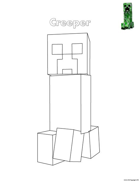 Minecraft Creeper Coloring