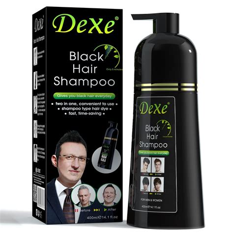 Amazon.com : Signature Dexe Black Hair Shampoo 400 ML Instant Hair ...