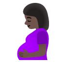 🤰🏿 Pregnant woman: dark skin tone emoji copy paste png download