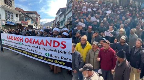 Jammu & Kashmir: People in Ladakh hit streets demanding special status ...