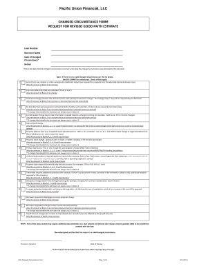 Change In Circumstance Form - Pacific Union Financial - Fill and Sign ...