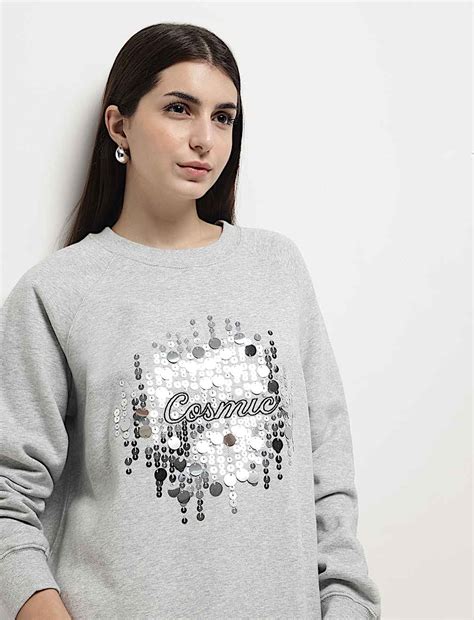 Buy Pure Cotton Embellished Sweatshirt at Marks & Spencer