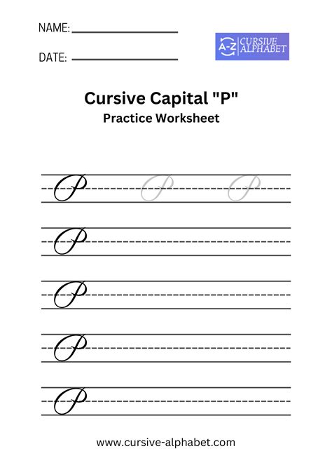 Capital P In Cursive