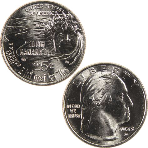 2023 D Edith Kanaka'ole American Women Quarter Uncirculated Clad Coin