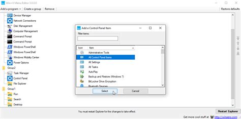 Image result for Power User Menu Windows 1.0 File Explorer