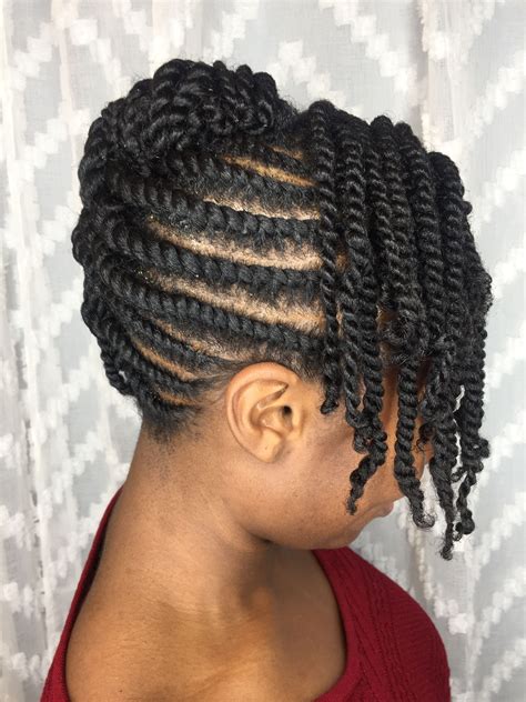 two strand twist updo - rockwellhairstyles
