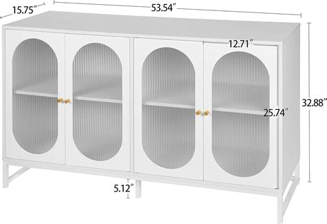 Buy FOKWE Modern Sideboard Cabinet, Accent Storage Cabinet with Glass ...
