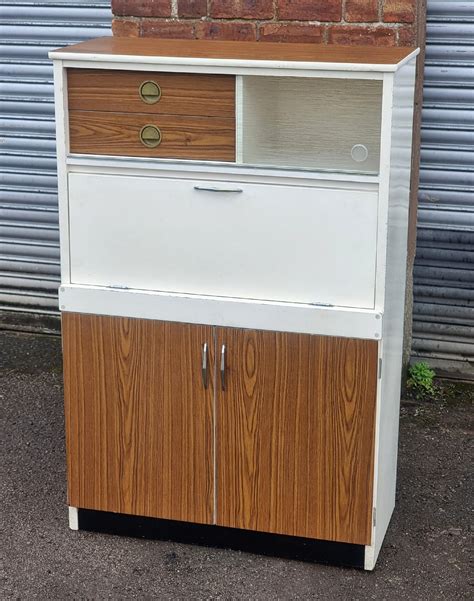 Mid-Century Kitchen Cabinet by 'Fortress', Drop-Front Retro Kitchen ...