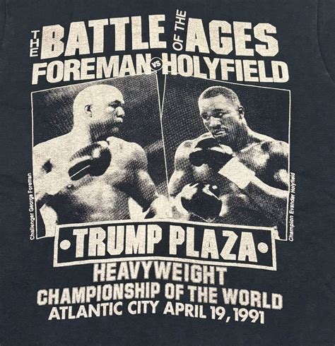 90s Holyfield vs Foreman USA製 ボクシング Tシャツ L ホリフィールド フォアマン | geeds