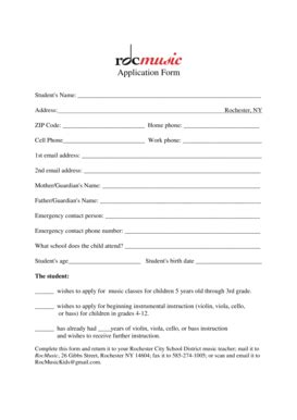 Fillable Online esm rochester RocMusic Information and Application2 ...