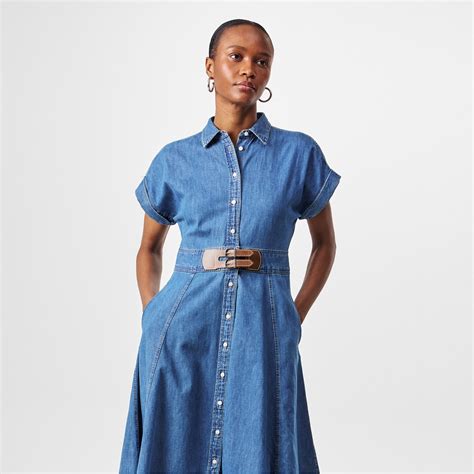 Lauren by Ralph Lauren | Buckle-Trim Denim Shirt Dress | Women | Opal ...