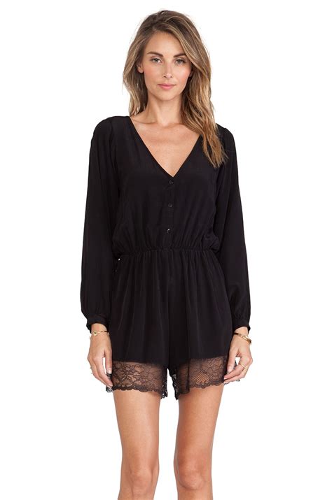 FAITHFULL THE BRAND Softly Playsuit in Black | REVOLVE