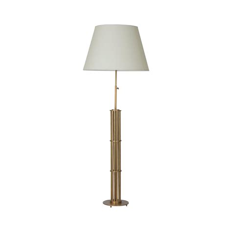Brass Shell Shade Reading Floor Lamp at 1stDibs | brass shell floor lamp
