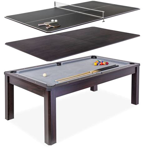 GoSports 3 in 1 Pool, Dining, & Table Tennis Combo Table and Storage B ...