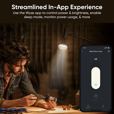 Wyze Floor Lamp | Smart, Dimmable, Modern LED Focus Lamp