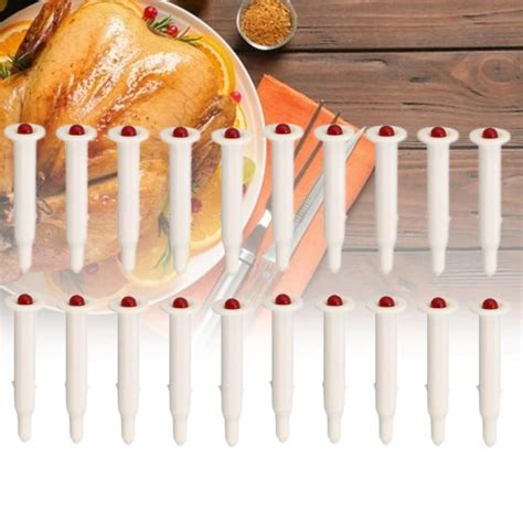20Pcs Turkey Timer Thermometer, Pop Up Cooking Thermometer, Disposable ...