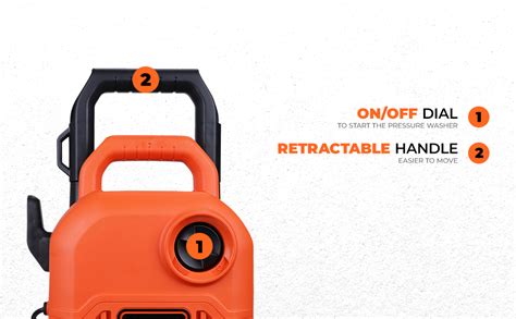 Black + Decker Bepw1800T 1700W 1810 Psi 125 Bar Pressure Washer for Car ...