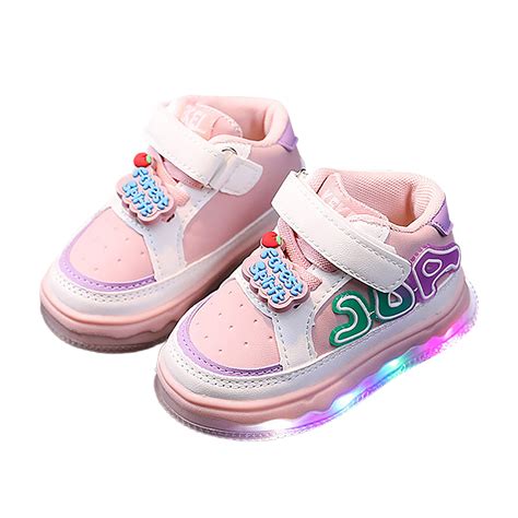 Mepaouo Children Baby Girls Led Sneakers Light up Luminous Running ...