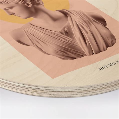 Wall Circle Wood Statue of the goddess Artemis - Grace Digital Art ...