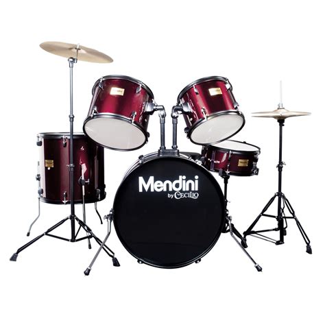 Buy Mendini by Cecilio Complete Full Size 5-Piece Adult Drum Set w ...