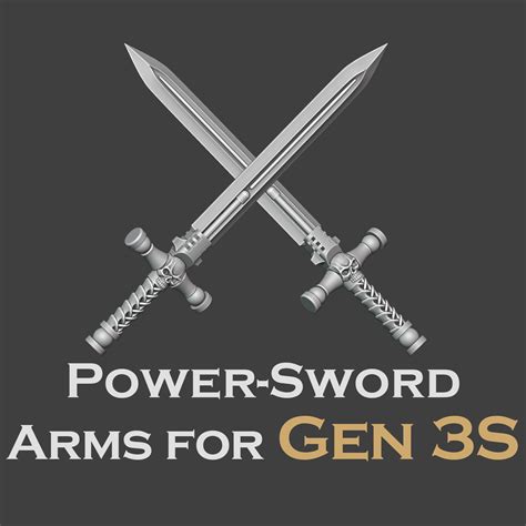 🎲 Gen 3S Power-sword arms・ STL File for 3D printing・Cults
