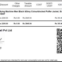 Myntra.com — Flying Machine Men Black and Grey Colourblocked Puffer Jacket