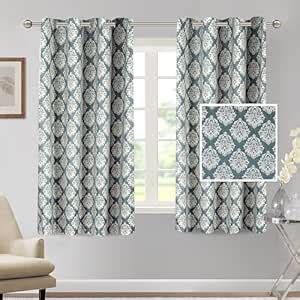 Buy Cortina Polyester Window Curtains 5 Feet 250GSM - Jacquard Printed ...