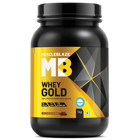MuscleBlaze Whey Gold, 100% Whey Protein Isolate, Labdoor USA Certified ...