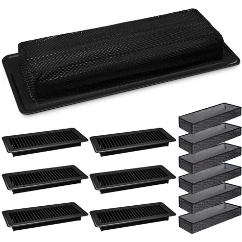 Therwen 12 Pcs Floor Vents Register with Cover Trap Set Including 6 Pcs ...