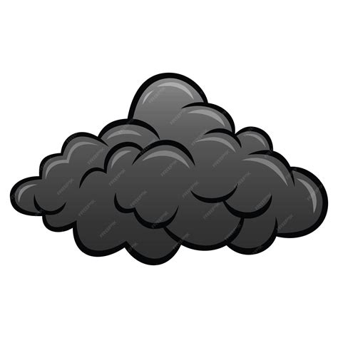 Premium Vector | Grey Cloud Dark Clouds Vector Illustration Doodle Drawing