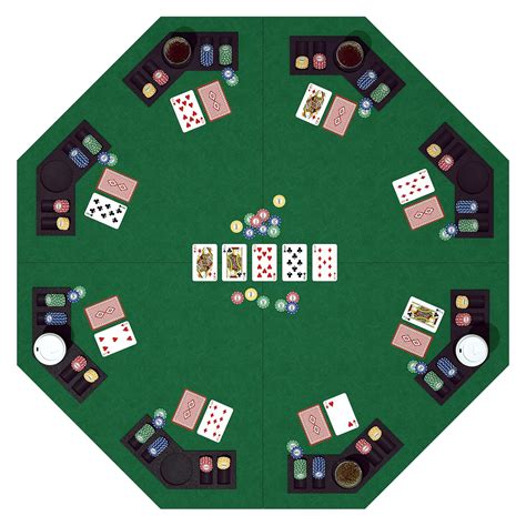 48 Inch Foldable Poker Table Top for 8 Players, Octagon Poker Table ...