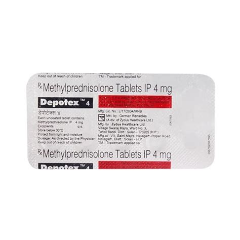 DEPOTEX 4MG - Strip of 10 Tablets : Amazon.in: Health & Personal Care