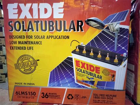 Exide Solar Blitz Battery 105AH, 12V (Model: 6SBZ105L) : Amazon.in ...